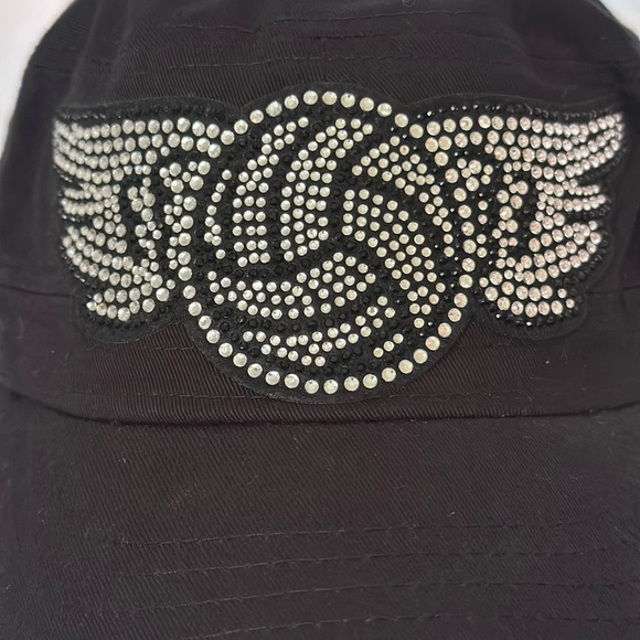 Pit Bull Black Rhinestone Embellished Cadet Cap (900) - Picture 5 of 10
